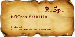 Mózes Szibilla névjegykártya